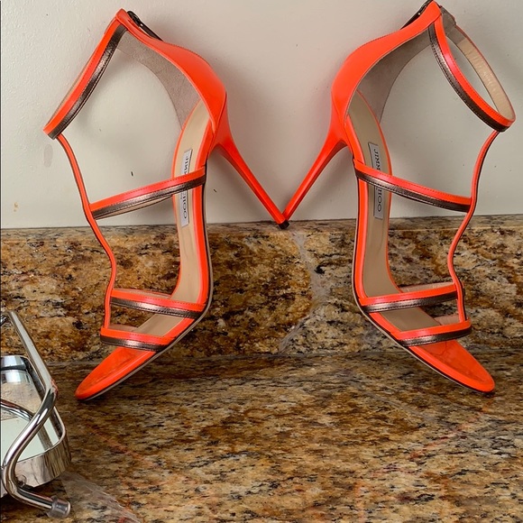 🆕 JIMMY CHOO women’s heels NEON FLAME pumps 10.5 - Picture 6 of 8